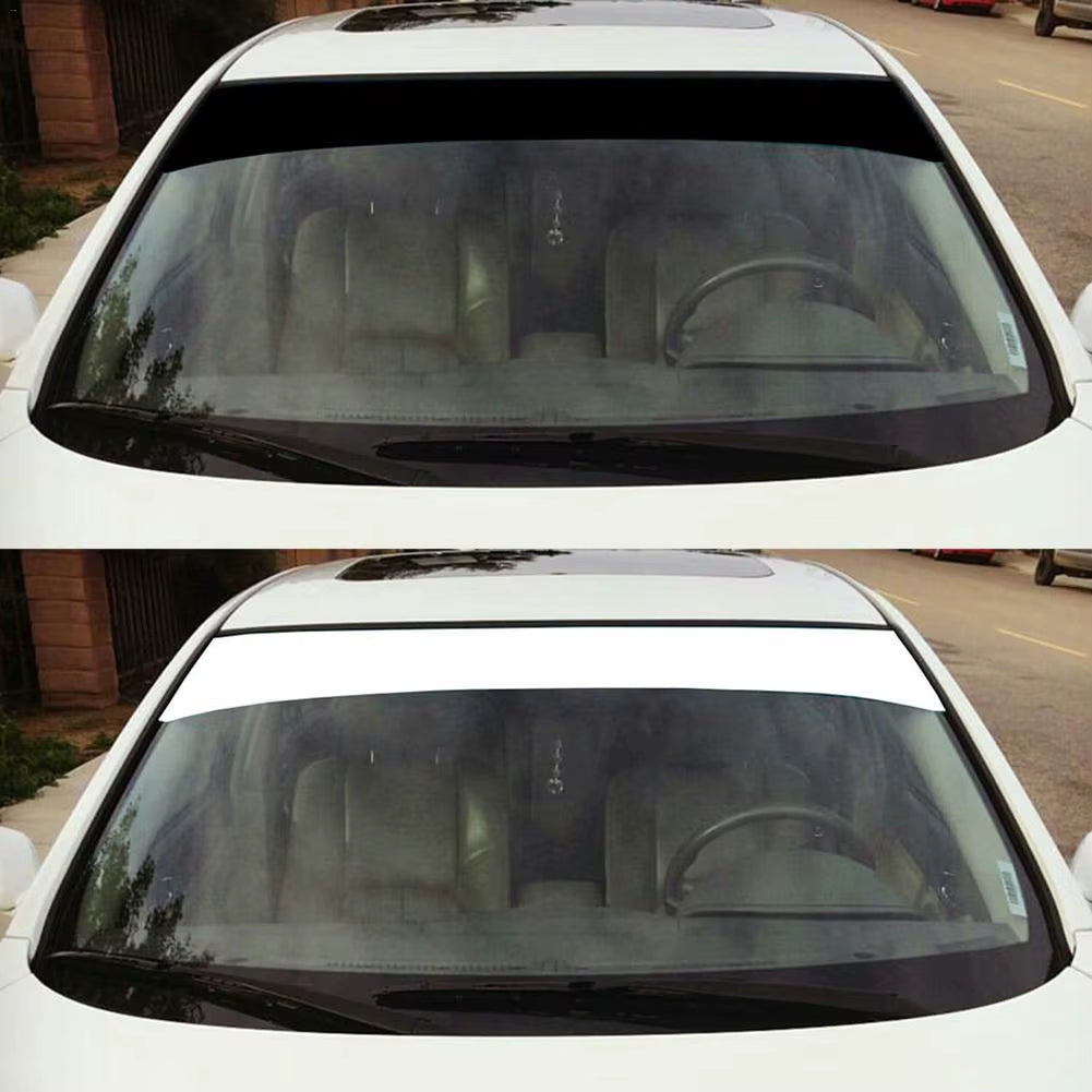 135X21Cm Car Window Visor Vinyl Windshield Banner Strip Racing Waterproof Window Car Sun Decorative Stickers Sunscreen Blank