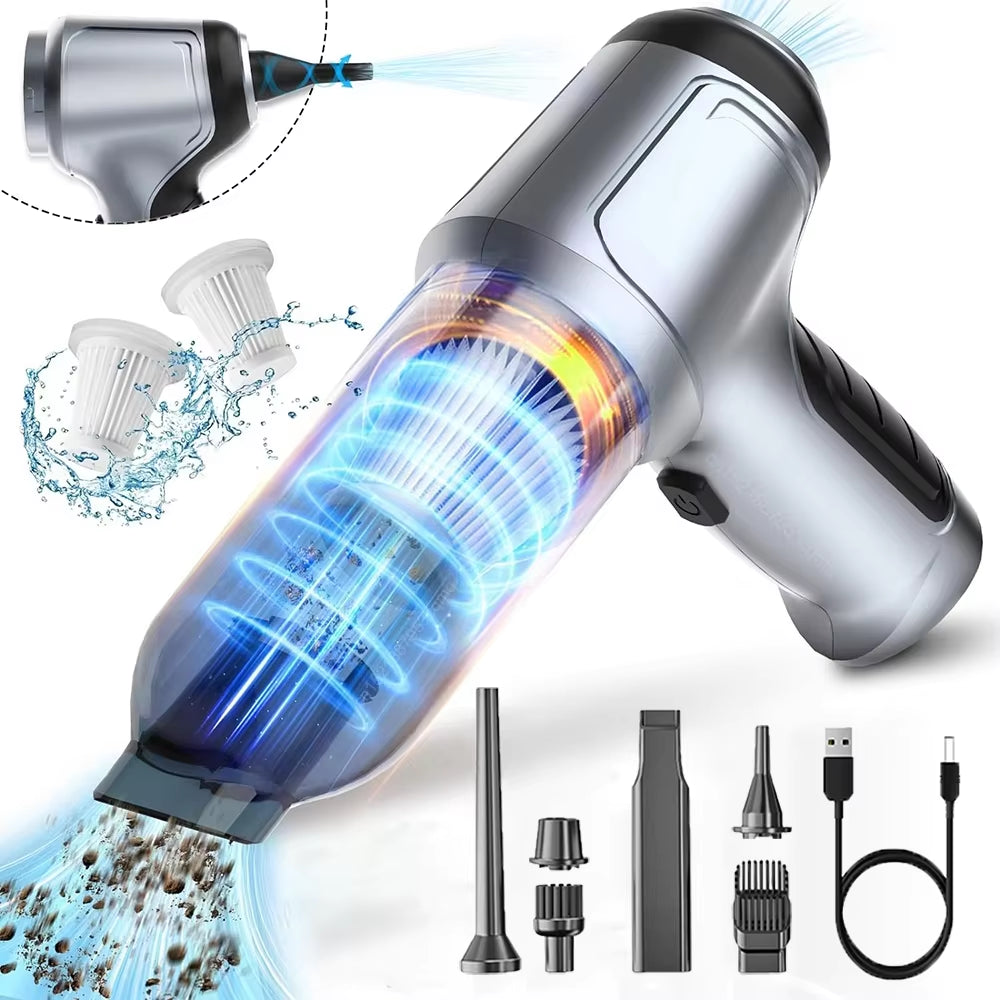 638000Pa Mini Vacuum Cleaner New Portable Car Vacuum Cleaner Powerful Handheld Wireless Cleaner with One Click Dust Removal