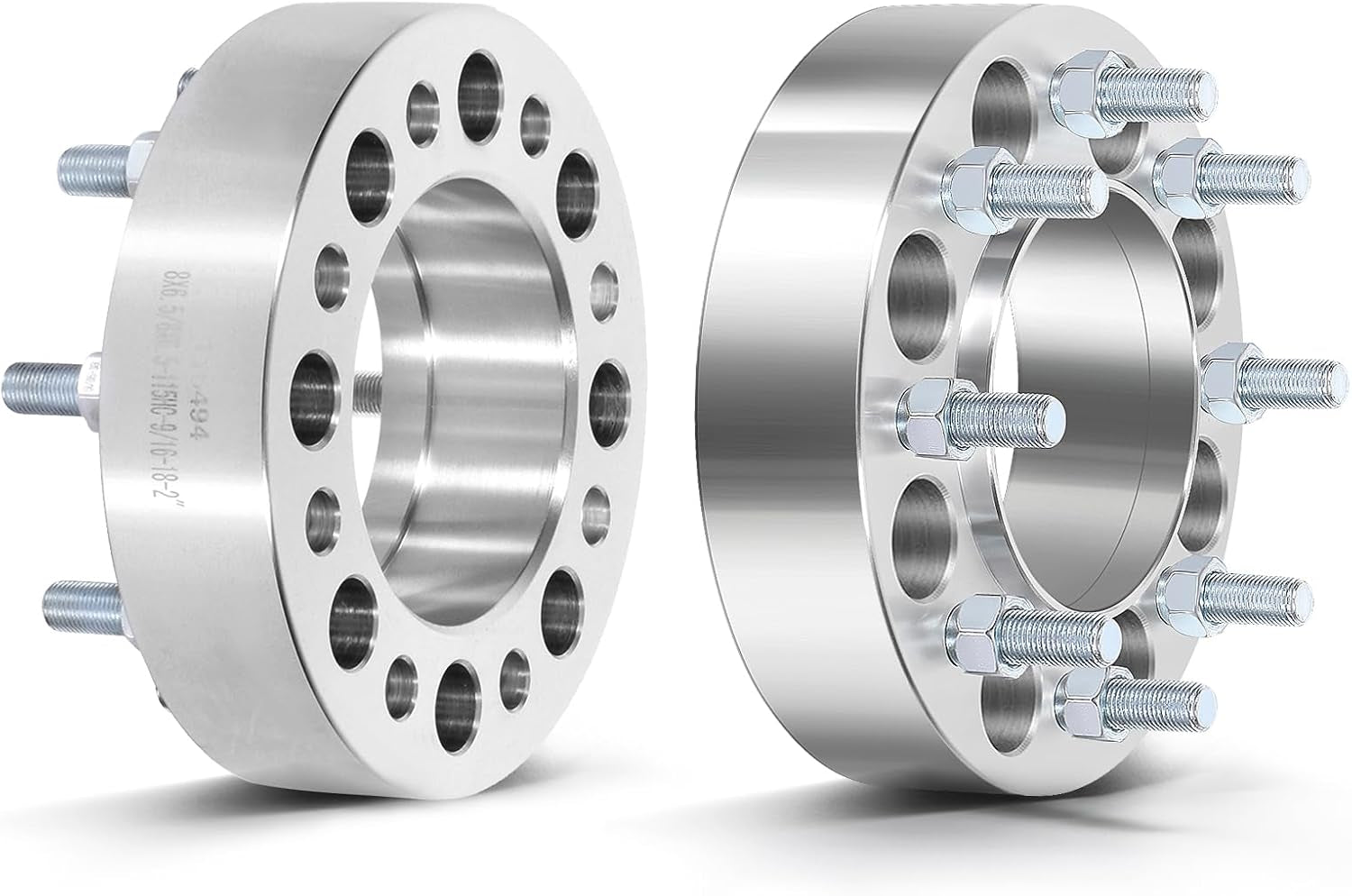2PCS 8 Lug 50Mm Front Wheel Spacers 8X6.5 to 8X6.5 2 Inch Fit for Front Wheel 1994-2010 for Ram 2500 3500 2011-2012 for Ram 2500 3500