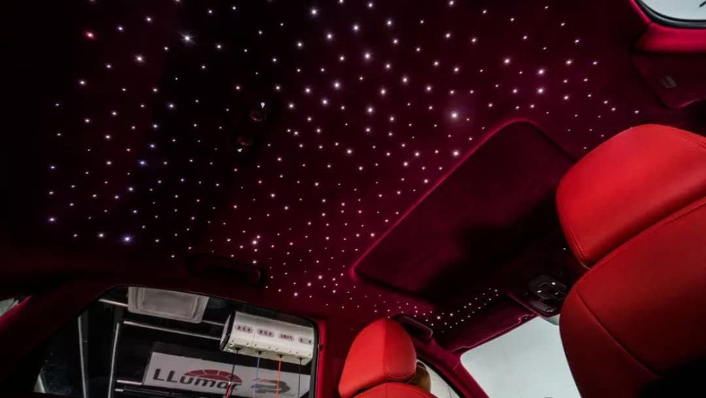 Car Home 16W Fiber Optic Lights Star Ceiling Light Kit App+Music Control Effect, RGBW Sound Sensor Light Source with 28Key RF Musical Remote with Mixed Fiber Cable 335Pcs(0.75+1+1.5Mm)13.1Ft/4M