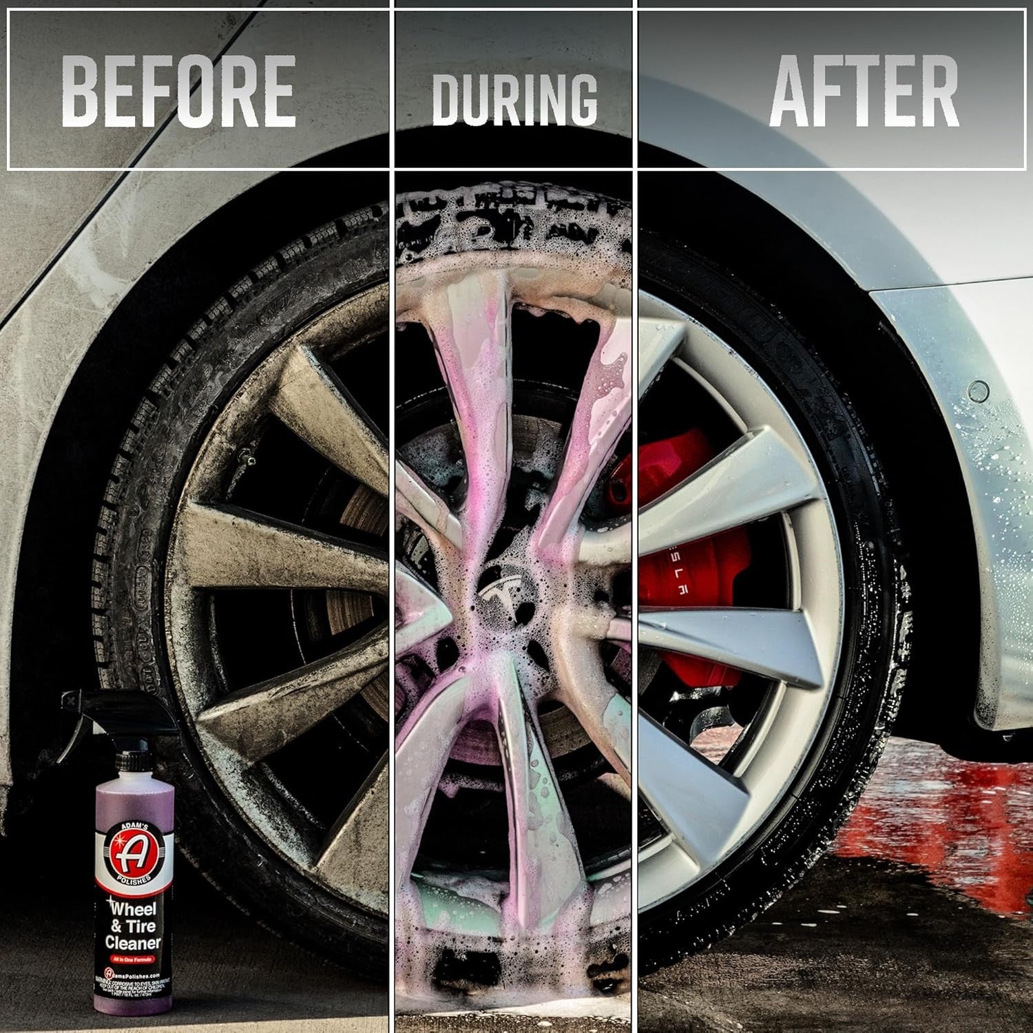 Adam'S Polishes Wheel & Tire Cleaner 16Oz - Professional All in One Car Wash Whe