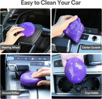 Car Cleaning Gel Cleaning Putty Car Interior Cleaner Car Detailing Kit Car Cleaning Slime Car Cleaning Supplies Car Accessories Gifts Purple