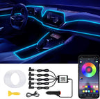 Neon Car LED Interior Lights RGB Ambient Light Fiber Optic Kit with APP Wireless Control LED Auto Atmosphere Decorative Lamp