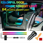 5In1 LED Interior Car Door Light Ambient Strips Light Car Decoration with Remote Control 8 Modes USB App Control Car Accessories