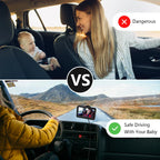 Baby Car Back Seat Camera, 4.3" HD Monitor Screen, Night Vision Baby Car Mirror