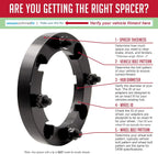 2 Pcs ATV UTV Wheel Spacers 4 on 156Mm 4X156Mm 1.00 Inch Thick 130Mm Hub 3/8" Thread Stud Fits Polaris