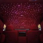 16W Car Home Use Fiber Optic Lights Star Ceiling Light Kit APP + Music Control, RGBW Sound Sensor Light Source with 28Key RF Musical Remote with Mixed Fiber Cable 295Pcs（0.75+1+1.5Mm）9.8Ft/3M