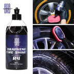 Graphene Tire Shine Spray Coating, Oil-Based Tire Dressing, Long Lasting Deep Black Shine, UV Protection & Dirt Repellent, 473Ml