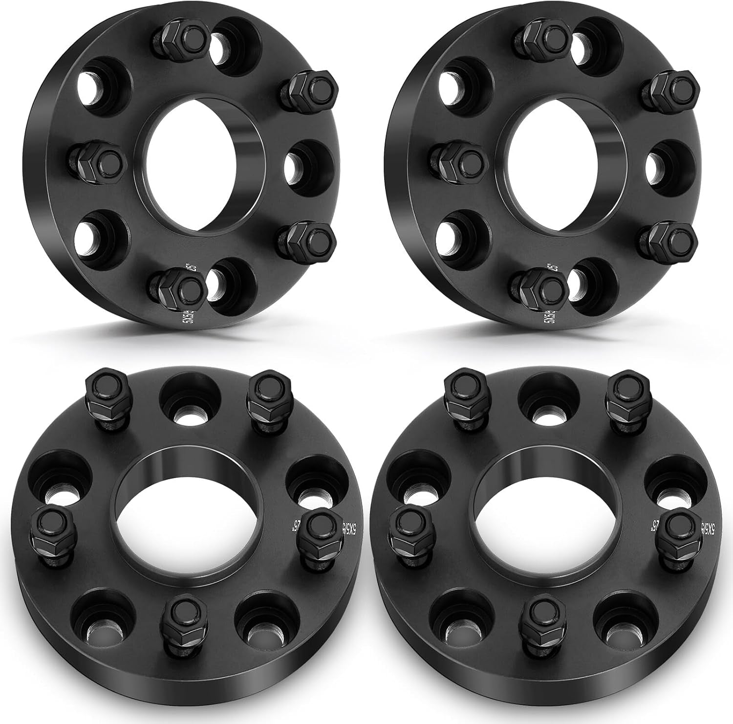 4PCS 5 Lug Hubcentric Wheel Spacers 1.25 Inch 5X5 to 5X5 5X127Mm Fits for 07-15 for Jeep Wrangler (JK)| 06-10 for Jeep Grand Cherokee| 06-10 for Jeep Commander