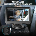 Baby Car Back Seat Camera, 4.3" HD Monitor Screen, Night Vision Baby Car Mirror