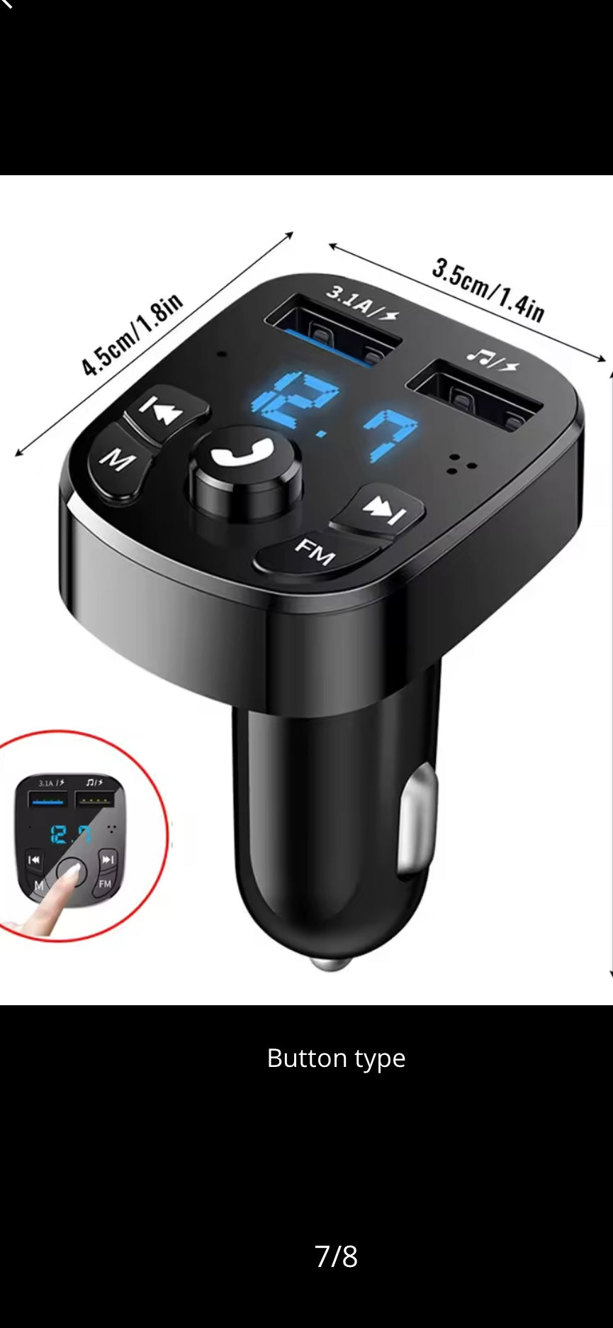 Fm Bluetooth 5.0 Transmitter