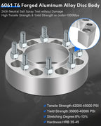 2PCS 8 Lug 50Mm Front Wheel Spacers 8X6.5 to 8X6.5 2 Inch Fit for Front Wheel 1994-2010 for Ram 2500 3500 2011-2012 for Ram 2500 3500