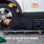 Mechanic Creeper 36''300Lbs 2 in 1 Folding Rolling Garage Stool Shop Chair