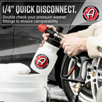 Premium Foam Cannon - Soap Sprayer for Car Wash | Sprayer Cannister for Pressure Washer 1/4" Quick Disconnect