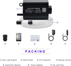 Car Home 16W Fiber Optic Lights Star Ceiling Light Kit App+Music Control Effect, RGBW Sound Sensor Light Source with 28Key RF Musical Remote with Mixed Fiber Cable 335Pcs（0.75+1+1.5Mm）13.1Ft/4M