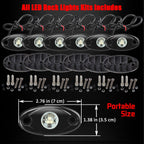 6 Pods LED Rock Lights,  Waterproof LED Neon Underglow Light for Car Truck ATV UTV SUV Offroad Boat Underbody Glow Trail Rig Lamp (White)