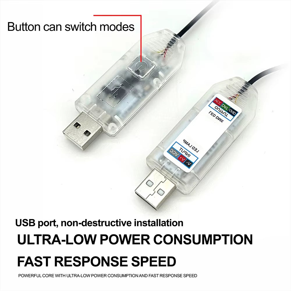 5In1 LED Interior Car Door Light Ambient Strips Light Car Decoration with Remote Control 8 Modes USB App Control Car Accessories