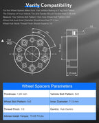 4PCS 5 Lug Hubcentric Wheel Spacers 1.25 Inch 5X5 to 5X5 5X127Mm Fits for 07-15 for Jeep Wrangler (JK)| 06-10 for Jeep Grand Cherokee| 06-10 for Jeep Commander