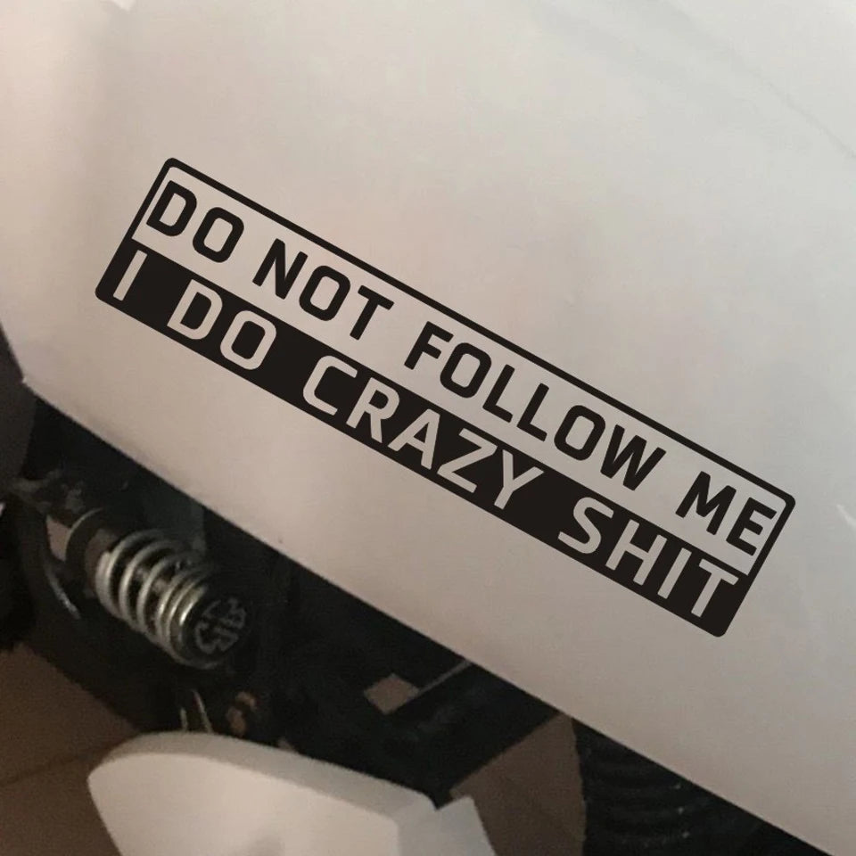 3*15Cm Car Sticker Funny Do Not Follow Me 3D Car Sticker and Decal Reflective Car Decal Wholesale Car Styling Accessories