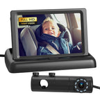 Baby Car Camera, HD Display Baby Car Mirror with Night Vision Feature, 4.3 Inch