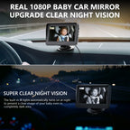 Baby Car Back Seat Camera, 4.3" HD Monitor Screen, Night Vision Baby Car Mirror