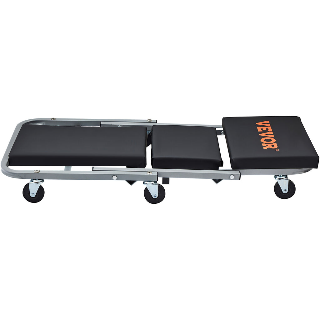 Mechanic Creeper 36''300Lbs 2 in 1 Folding Rolling Garage Stool Shop Chair