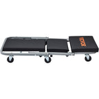 Mechanic Creeper 36''300Lbs 2 in 1 Folding Rolling Garage Stool Shop Chair