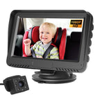 Baby Car Back Seat Camera, 4.3" HD Monitor Screen, Night Vision Baby Car Mirror
