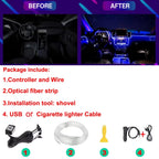 Neon Car LED Interior Lights RGB Ambient Light Fiber Optic Kit with APP Wireless Control LED Auto Atmosphere Decorative Lamp