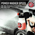 Premium Foam Cannon - Soap Sprayer for Car Wash | Sprayer Cannister for Pressure Washer 1/4" Quick Disconnect