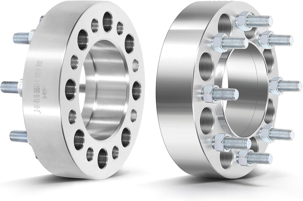 2PCS 8 Lug 50Mm Front Wheel Spacers 8X6.5 to 8X6.5 2 Inch Fit for Front Wheel 1994-2010 for Ram 2500 3500 2011-2012 for Ram 2500 3500