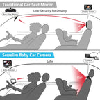 Baby Car Back Seat Camera, 4.3" HD Monitor Screen, Night Vision Baby Car Mirror