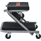 Mechanic Creeper 36''300Lbs 2 in 1 Folding Rolling Garage Stool Shop Chair