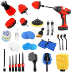 30Pcs Car Detailing Kit with Drill Brush, Interior & Exterior Cleaning, Polishing & Waxing Tools (30Pcs)