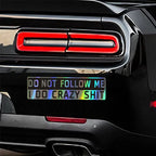 3*15Cm Car Sticker Funny Do Not Follow Me 3D Car Sticker and Decal Reflective Car Decal Wholesale Car Styling Accessories