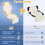 Sinvitron Car Seat Protector for Car Seat, Car Seat Cushion for Leather and Fabric Seats, 2 Mesh Pockets, Non-Slip Bottom, Waterproof Protectors for Vehicles(2 Pack)