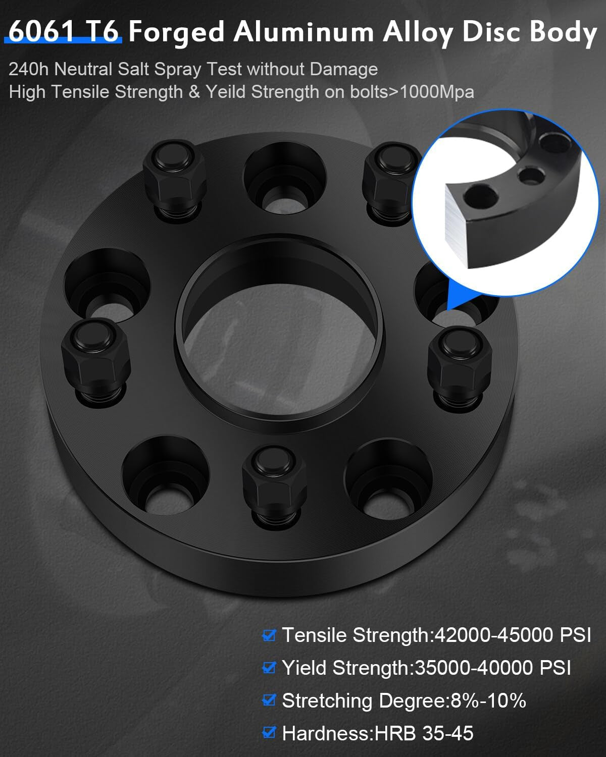 4PCS 5 Lug Hubcentric Wheel Spacers 1.25 Inch 5X5 to 5X5 5X127Mm Fits for 07-15 for Jeep Wrangler (JK)| 06-10 for Jeep Grand Cherokee| 06-10 for Jeep Commander