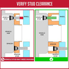2 Pcs ATV UTV Wheel Spacers 4 on 156Mm 4X156Mm 1.00 Inch Thick 130Mm Hub 3/8" Thread Stud Fits Polaris
