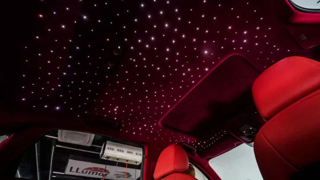 Car Home 16W Fiber Optic Lights Star Ceiling Light Kit App+Music Control Effect, RGBW Sound Sensor Light Source with 28Key RF Musical Remote with Mixed Fiber Cable 335Pcs（0.75+1+1.5Mm）13.1Ft/4M