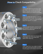 2PCS 8 Lug 50Mm Front Wheel Spacers 8X6.5 to 8X6.5 2 Inch Fit for Front Wheel 1994-2010 for Ram 2500 3500 2011-2012 for Ram 2500 3500